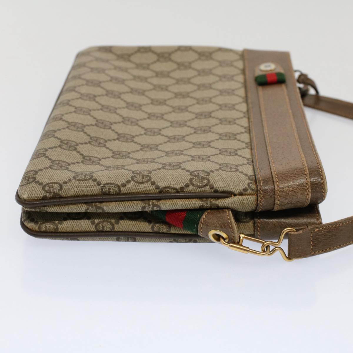 GUCCI GG Canvas Web Sherry Line Shoulder Bag Beige Red Green ep1575
