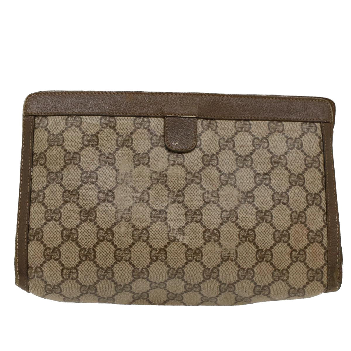GUCCI GG Canvas Web Sherry Line Clutch Bag Beige Red Green 89 01 033 ep1581