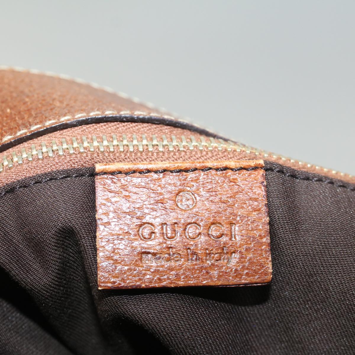 GUCCI GG Canvas Bamboo Hand Bag Beige 137395 ep1585