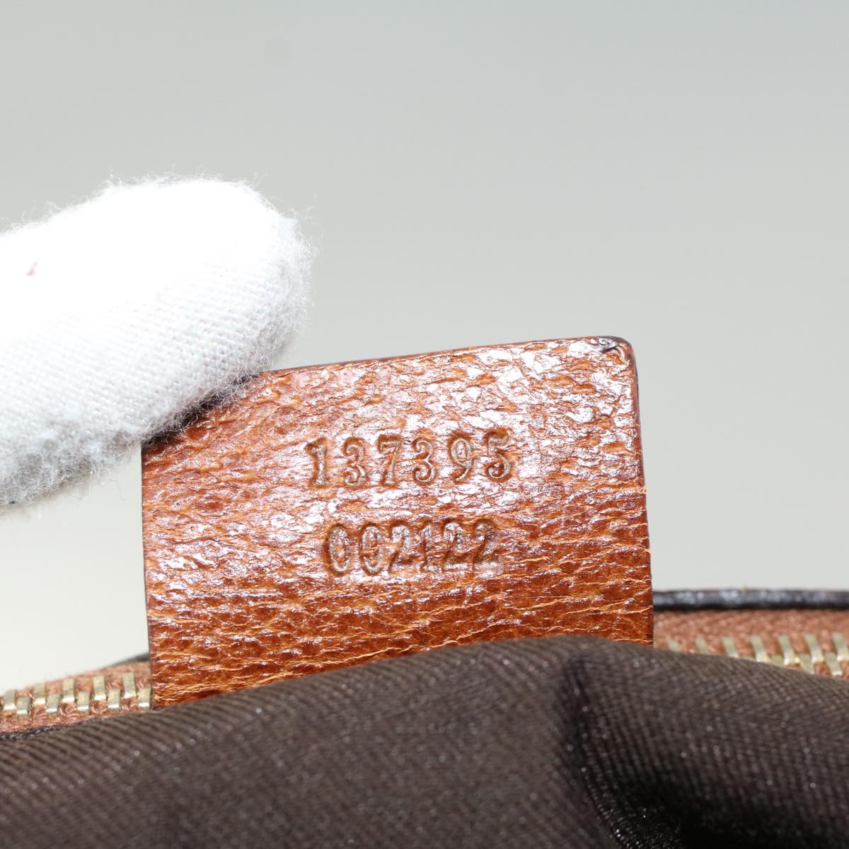 GUCCI GG Canvas Bamboo Hand Bag Beige 137395 ep1585