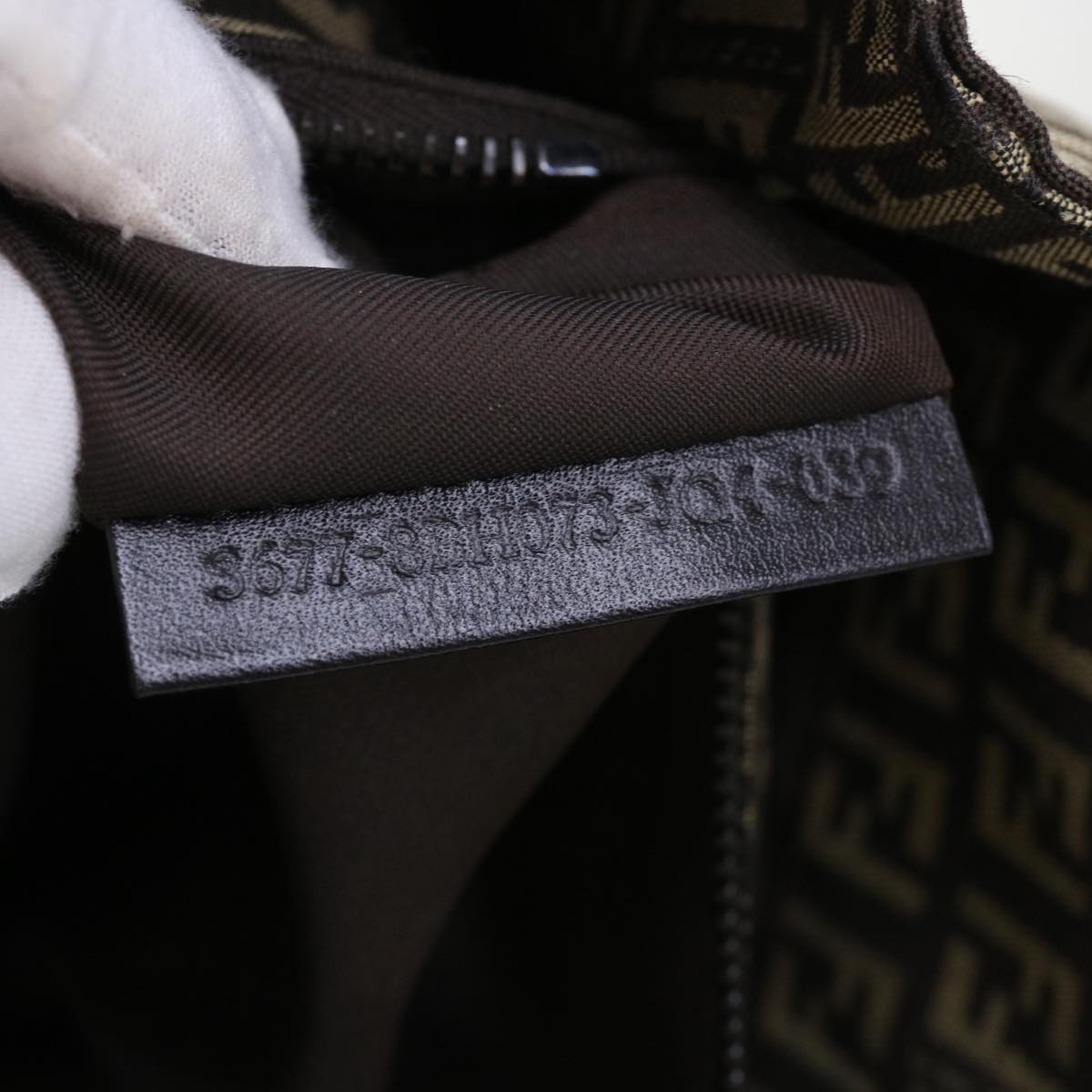 FENDI Zucchino Canvas Tote Bag Brown ep1590