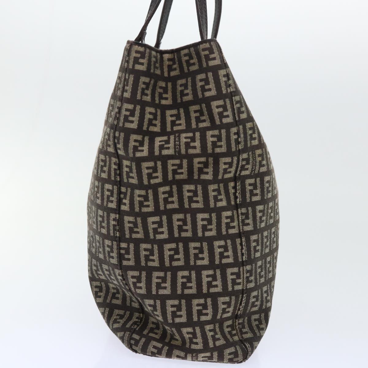 FENDI Zucchino Canvas Tote Bag Brown ep1590