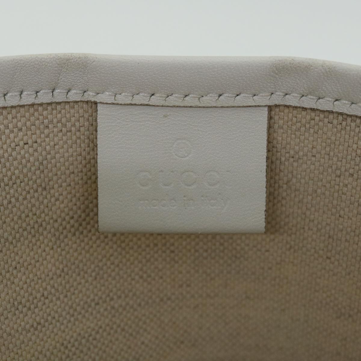 GUCCI GG Canvas Star Tote Bag PVC Leather White 309499 ep1600