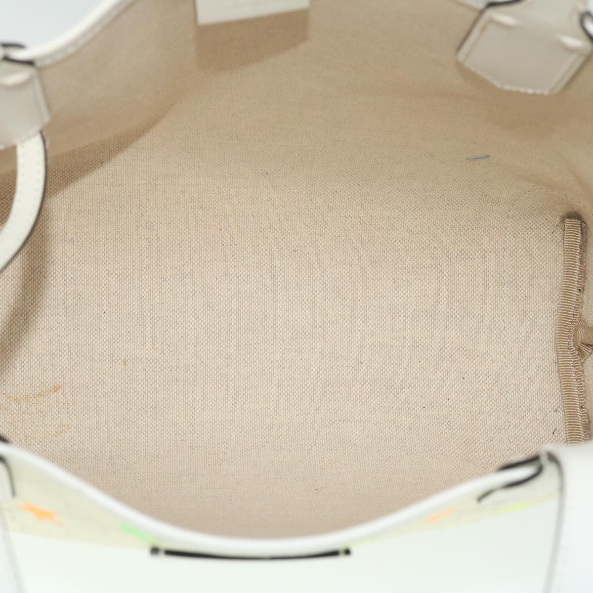 GUCCI GG Canvas Star Tote Bag PVC Leather White 309499 ep1600