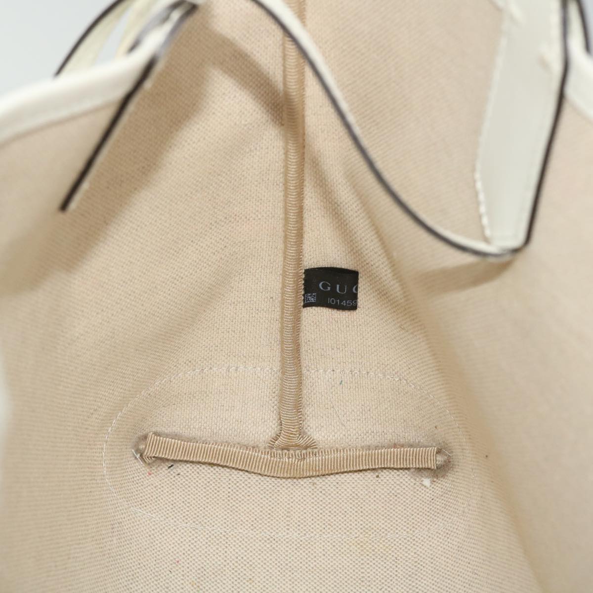 GUCCI GG Canvas Star Tote Bag PVC Leather White 309499 ep1600