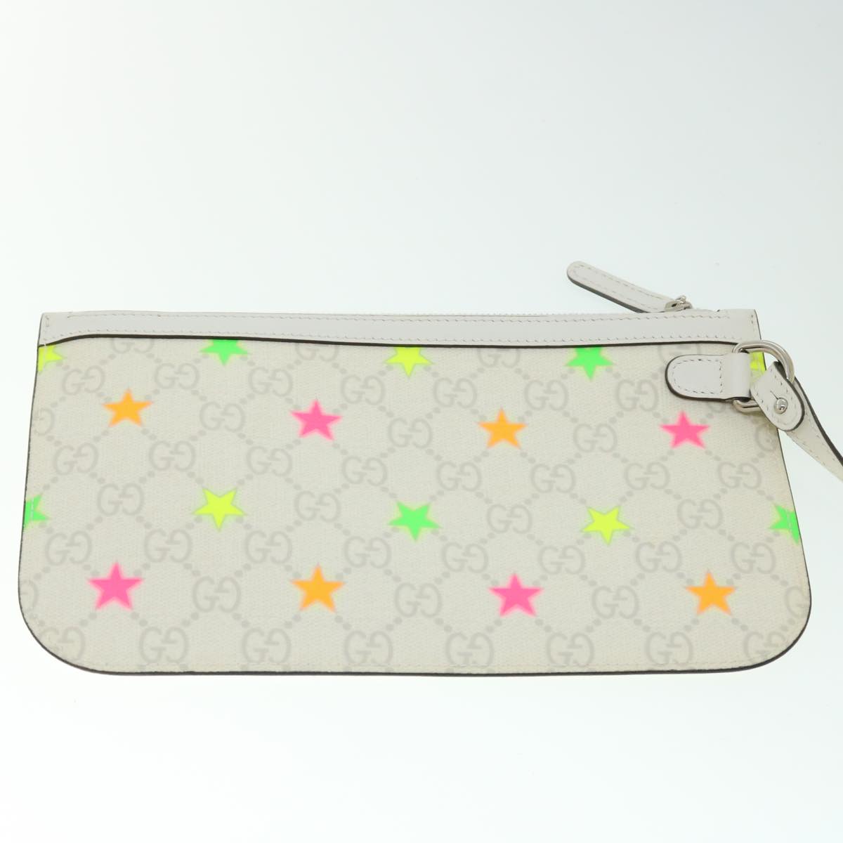 GUCCI GG Canvas Star Tote Bag PVC Leather White 309499 ep1600