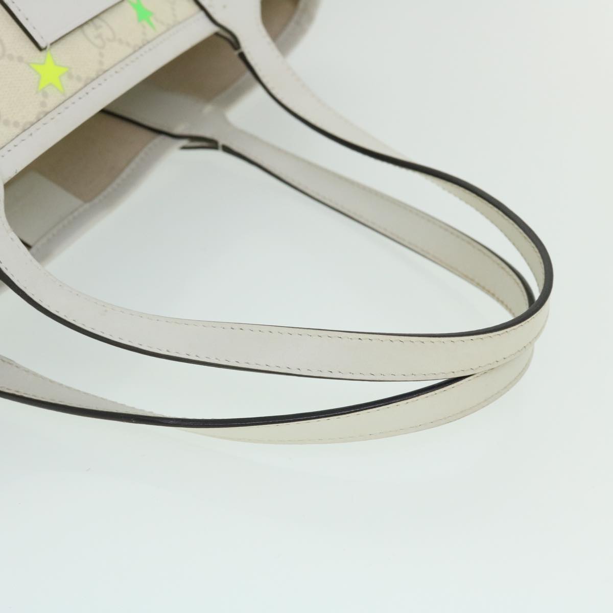 GUCCI GG Canvas Star Tote Bag PVC Leather White 309499 ep1600