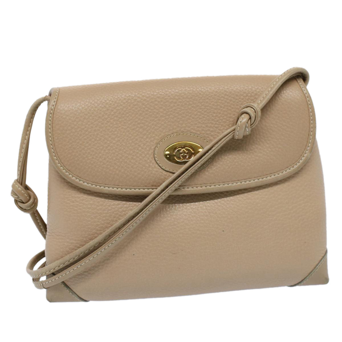 GUCCI Shoulder Bag Leather Beige ep1610