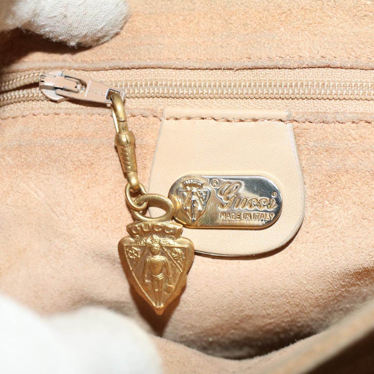 GUCCI Shoulder Bag Leather Beige ep1610