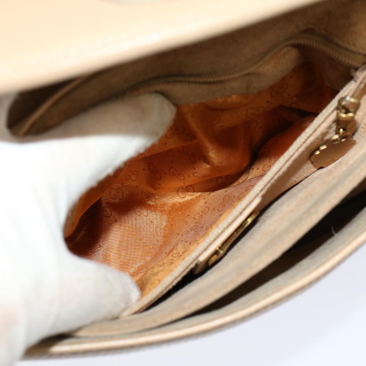 GUCCI Shoulder Bag Leather Beige ep1610