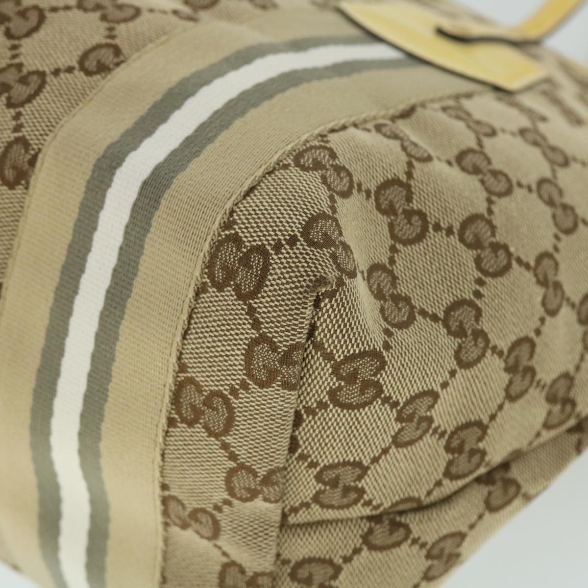 GUCCI GG Canvas Sherry Line Tote Bag Beige Gray white 211971 ep1611