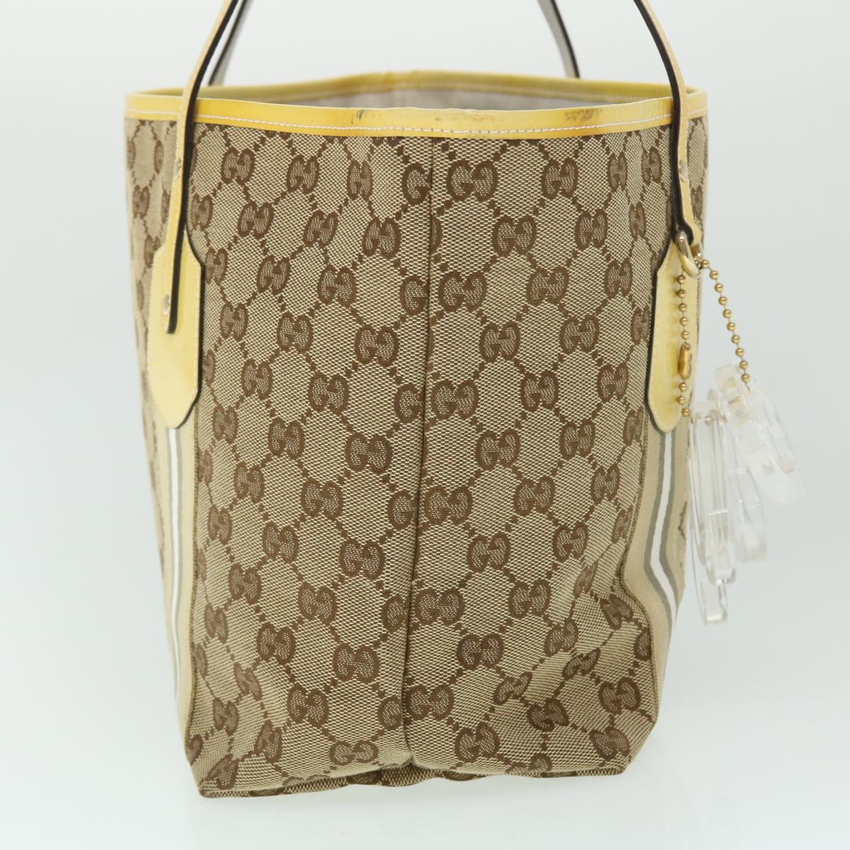 GUCCI GG Canvas Sherry Line Tote Bag Beige Gray white 211971 ep1611