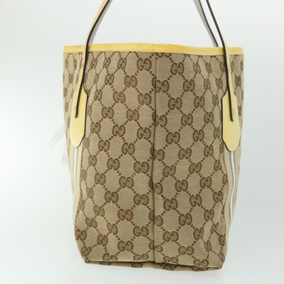 GUCCI GG Canvas Sherry Line Tote Bag Beige Gray white 211971 ep1611
