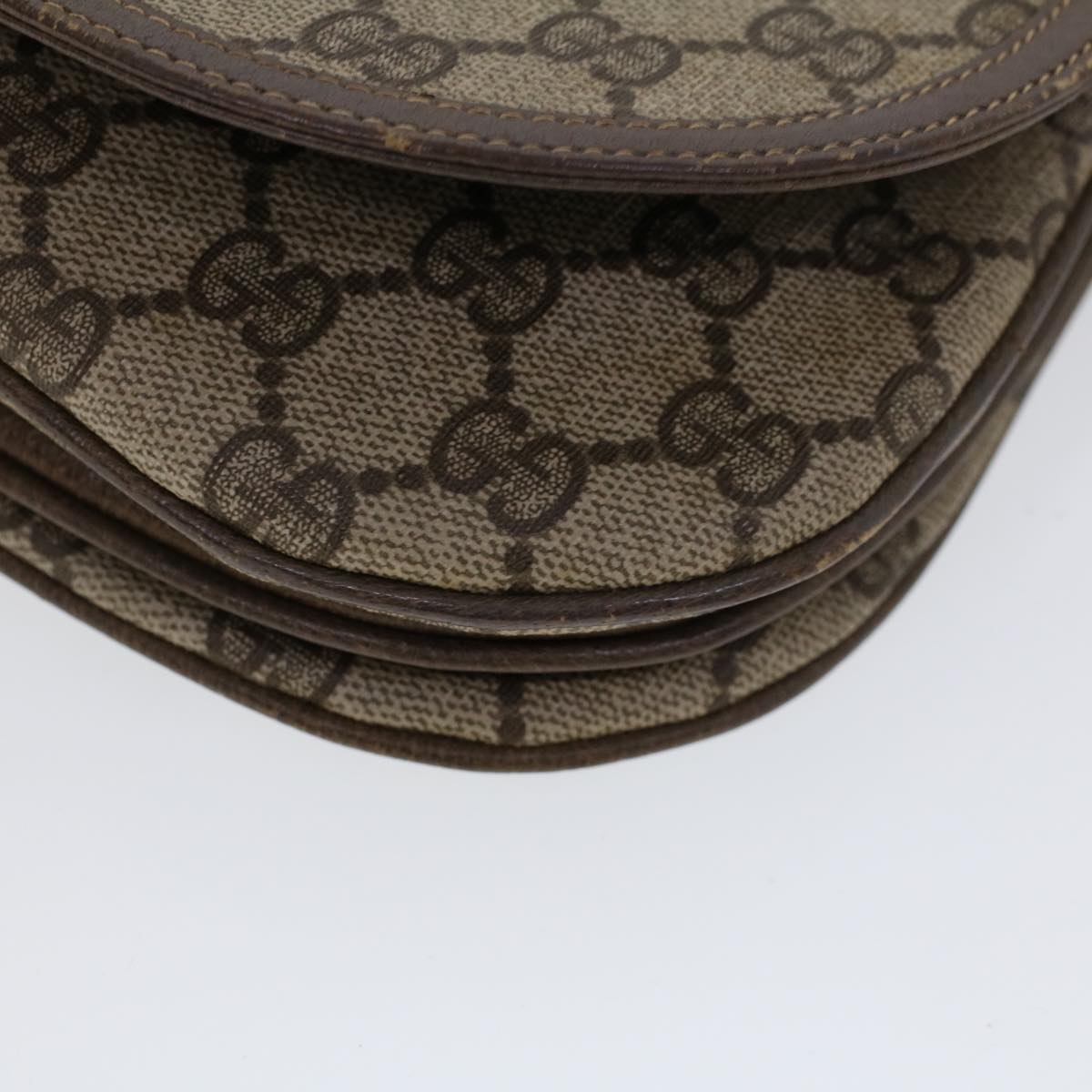 GUCCI GG Canvas Shoulder Bag PVC Leather Beige ep1615