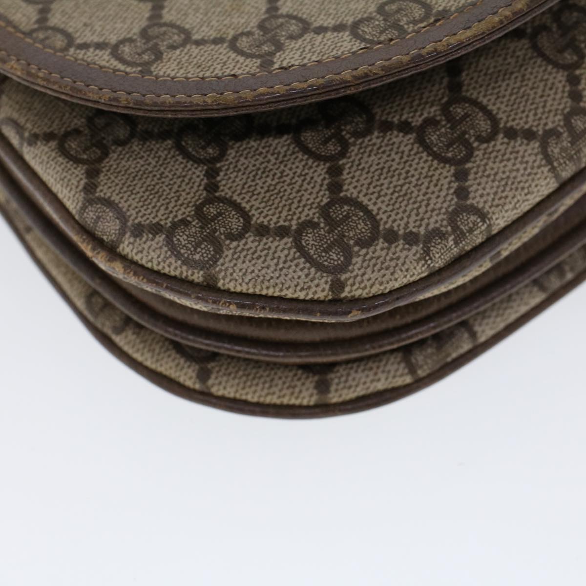 GUCCI GG Canvas Shoulder Bag PVC Leather Beige ep1615