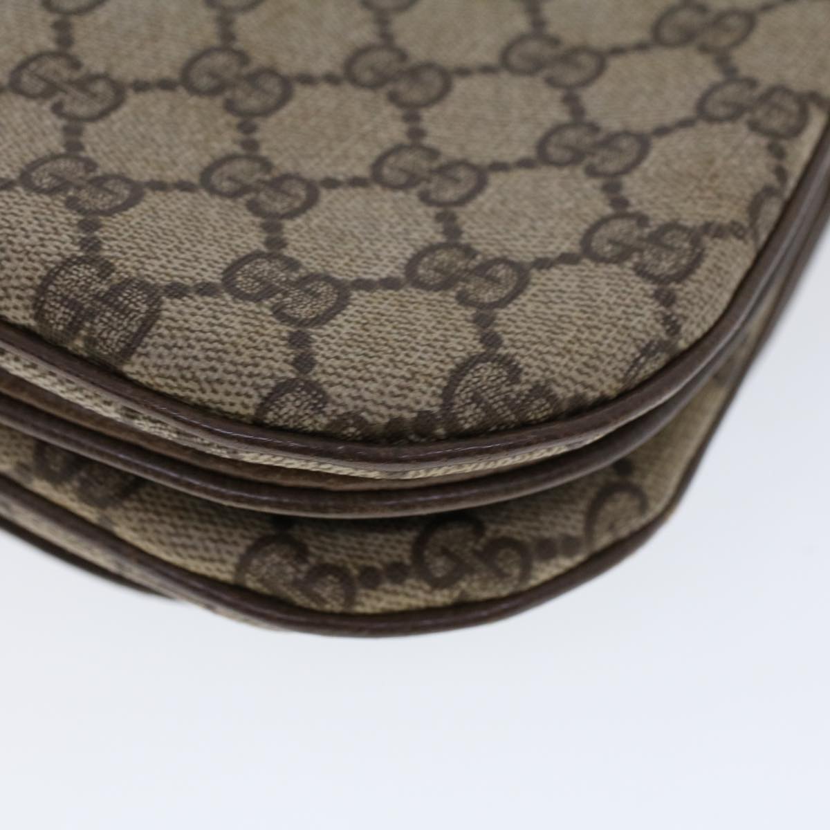 GUCCI GG Canvas Shoulder Bag PVC Leather Beige ep1615