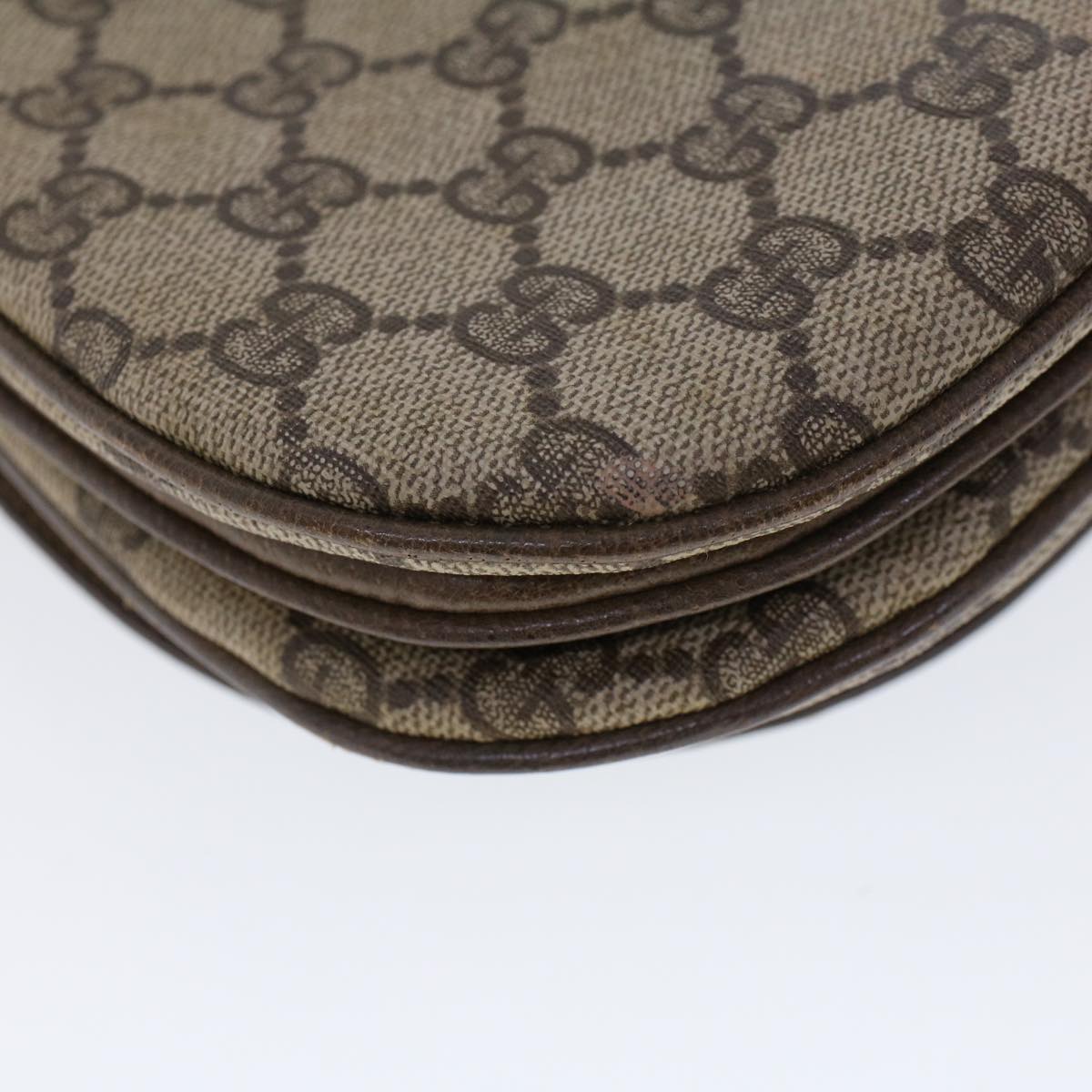 GUCCI GG Canvas Shoulder Bag PVC Leather Beige ep1615