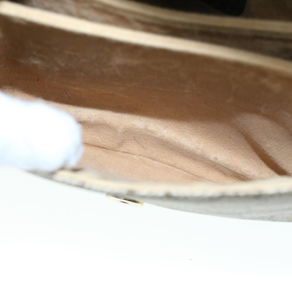 GUCCI GG Canvas Shoulder Bag PVC Leather Beige ep1615