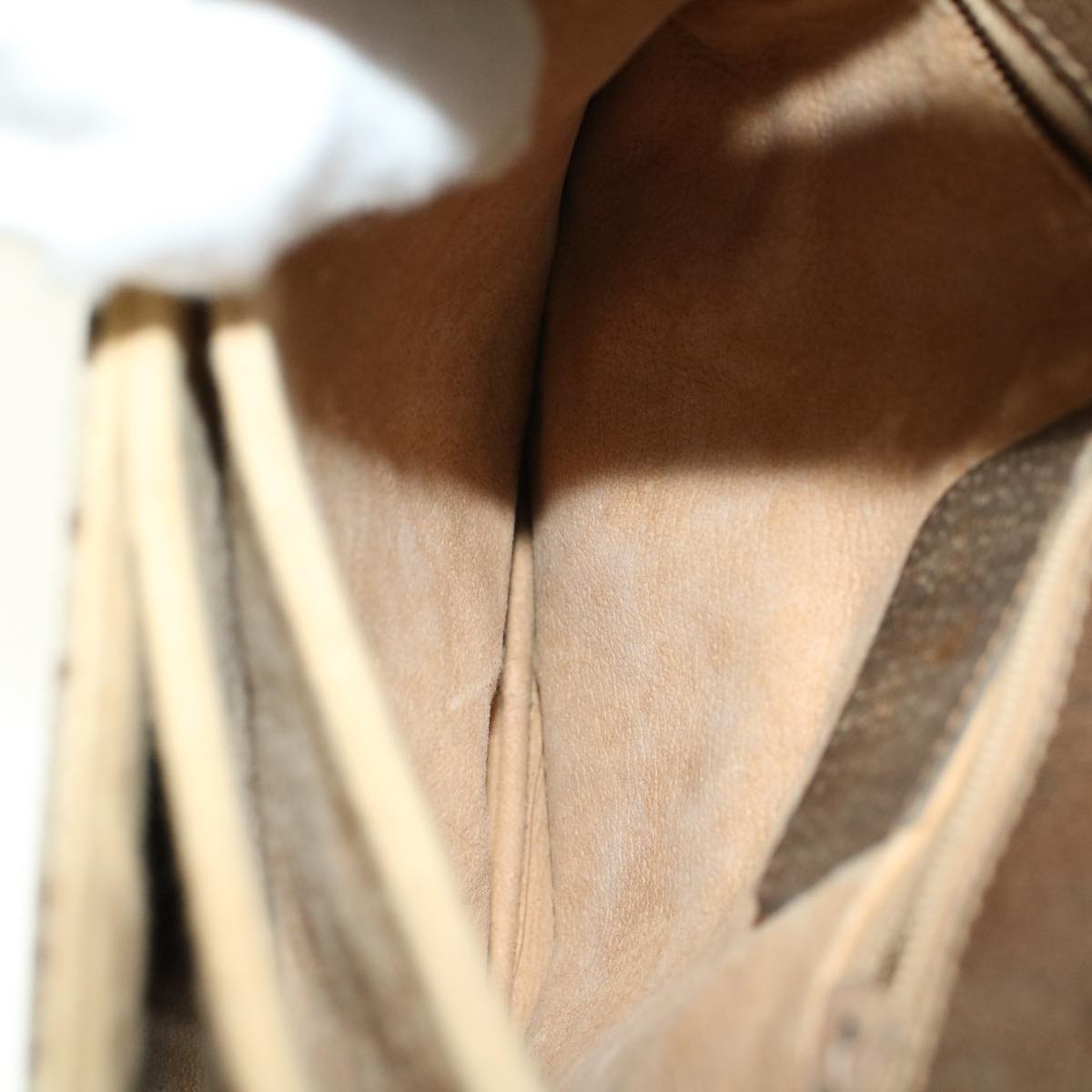 GUCCI GG Canvas Shoulder Bag PVC Leather Beige ep1615