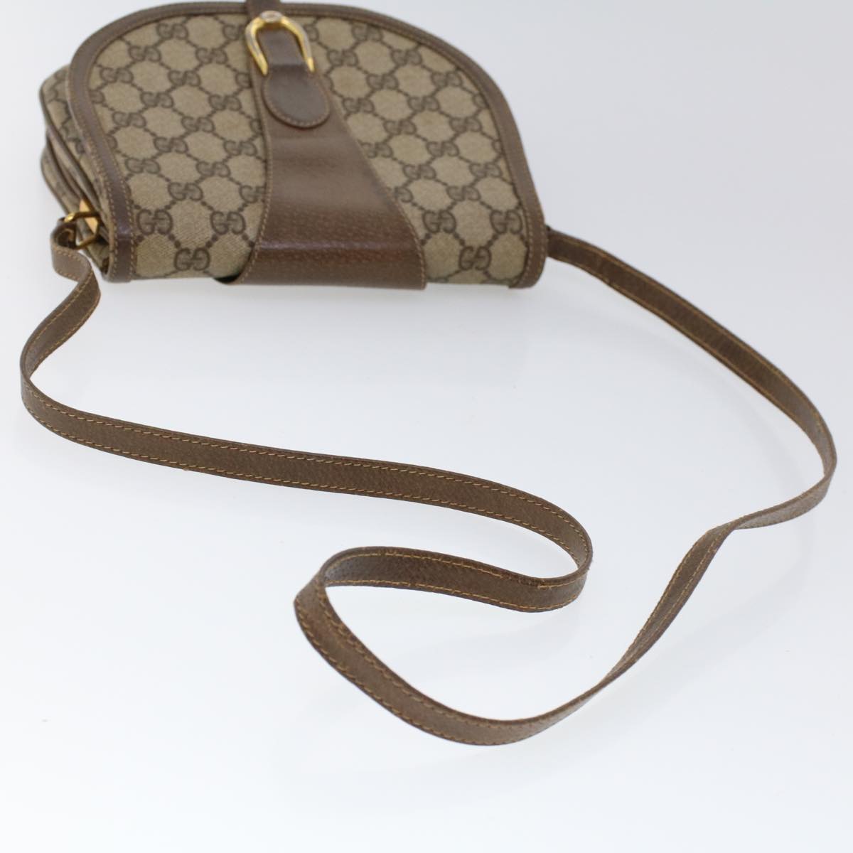 GUCCI GG Canvas Shoulder Bag PVC Leather Beige ep1615