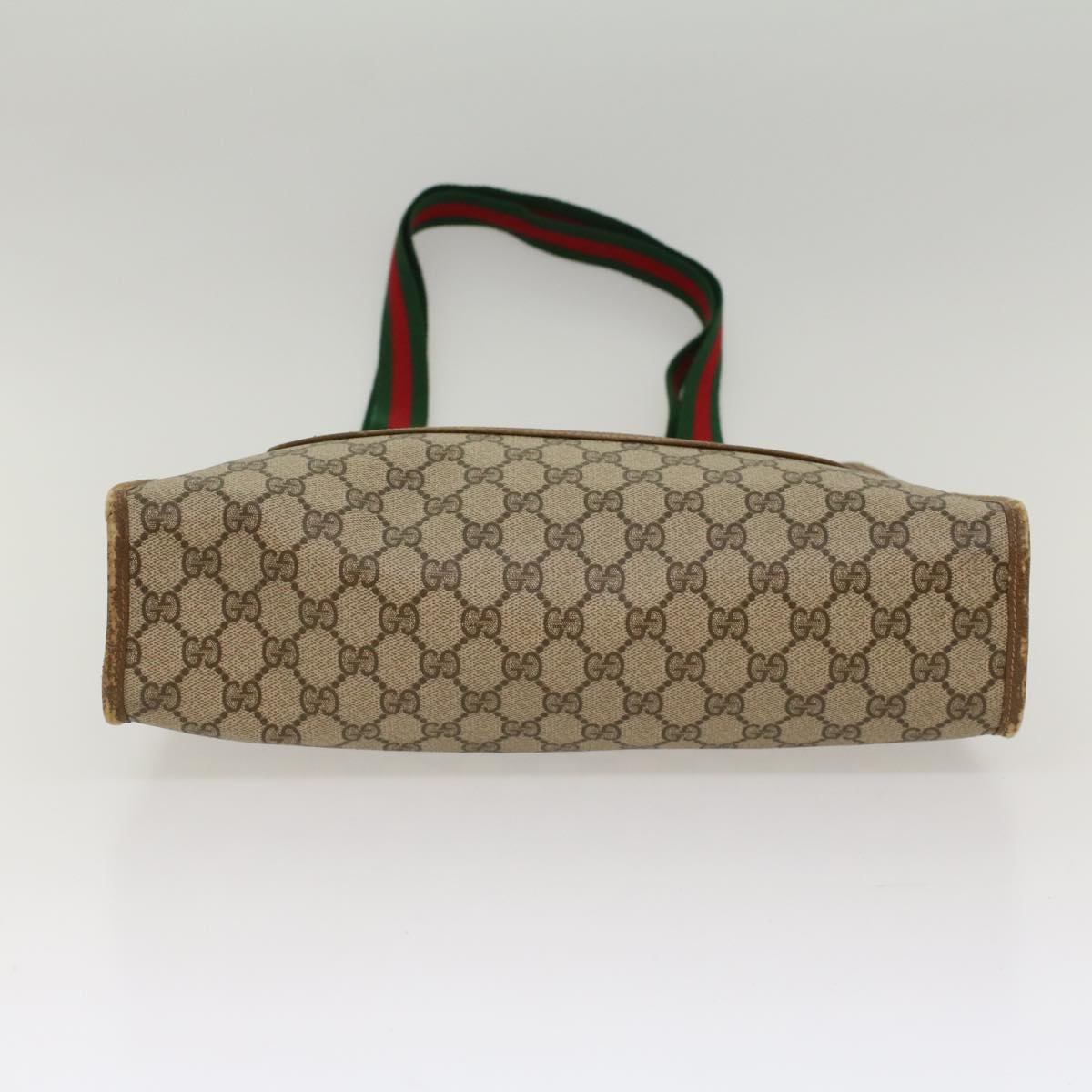 GUCCI GG Canvas Web Sherry Line Tote Bag Beige Red Green 89 02 092 ep1616