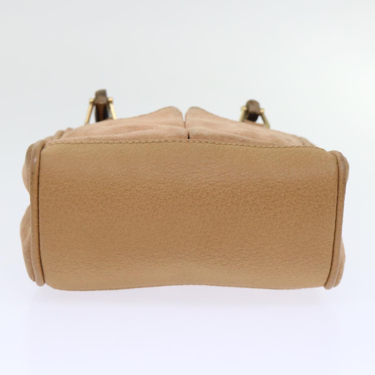 GUCCI Bamboo Hand Bag Suede 2way Brown 007 1793 0238 ep1620
