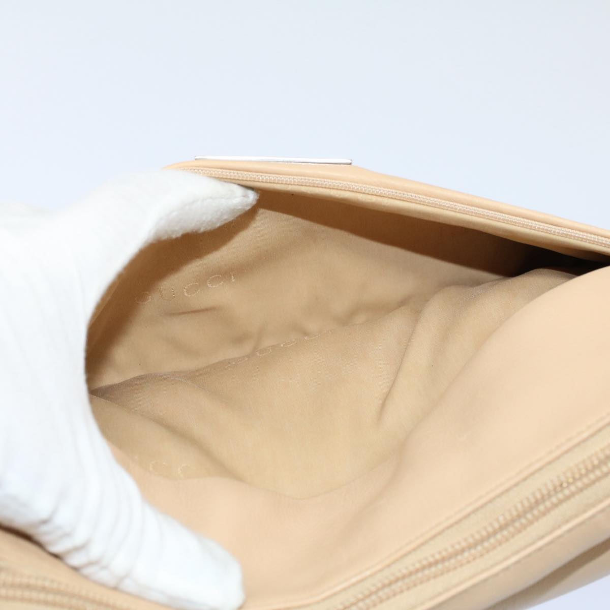 GUCCI Bamboo Shoulder Bag Leather Beige 001 3865 ep1627