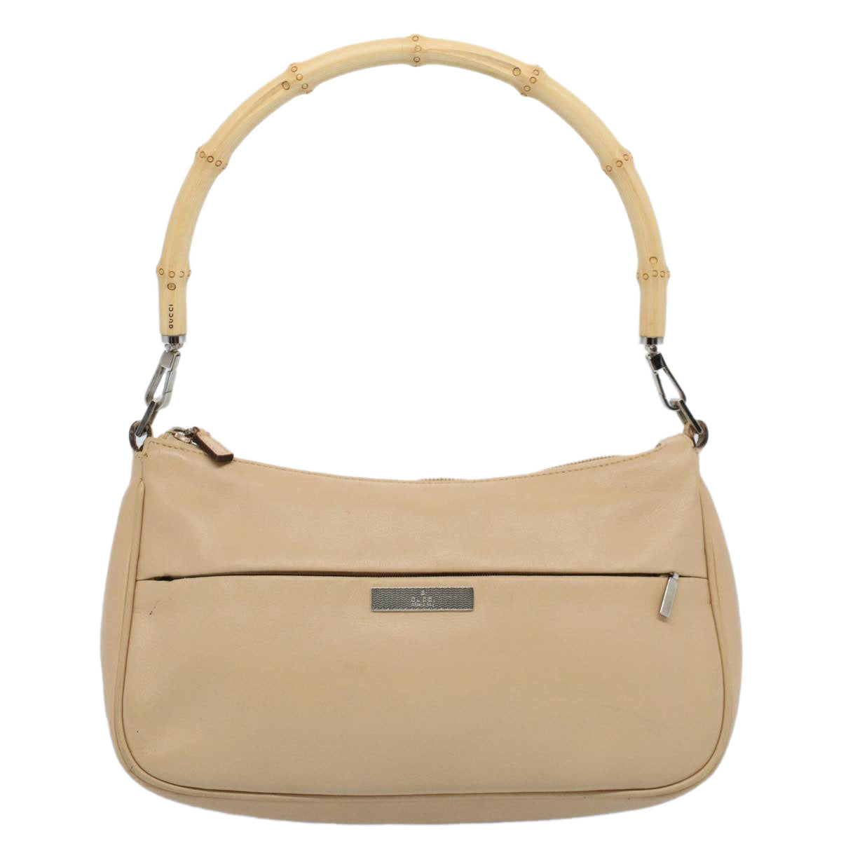 GUCCI Bamboo Shoulder Bag Leather Beige 001 3865 ep1627