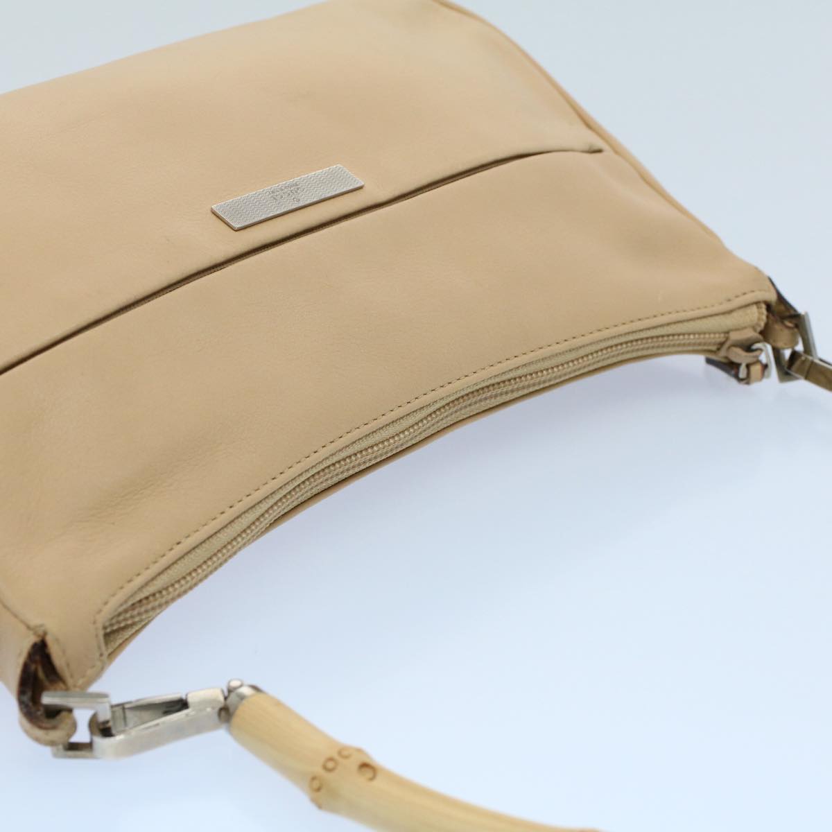 GUCCI Bamboo Shoulder Bag Leather Beige 001 3865 ep1627