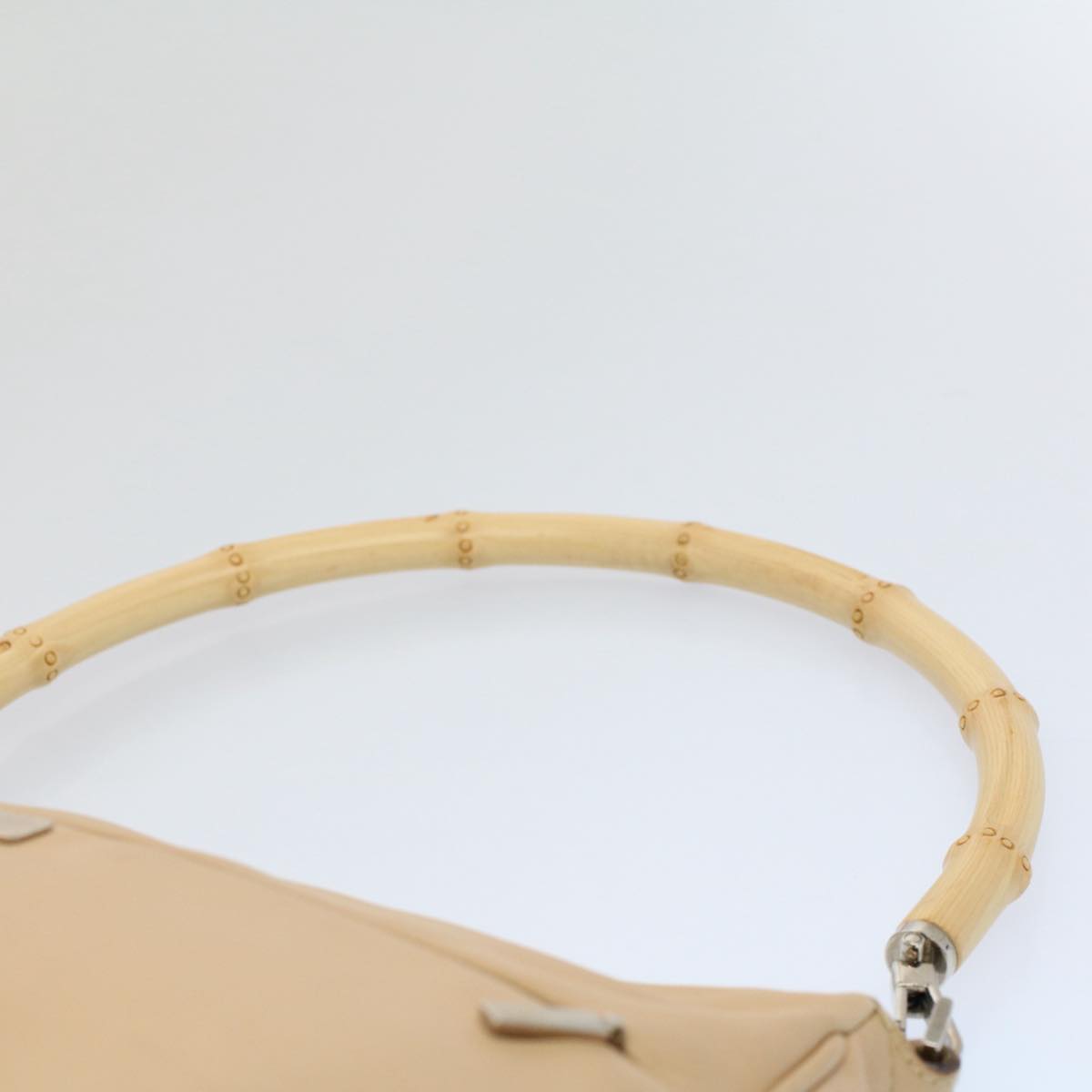 GUCCI Bamboo Shoulder Bag Leather Beige 001 3865 ep1627