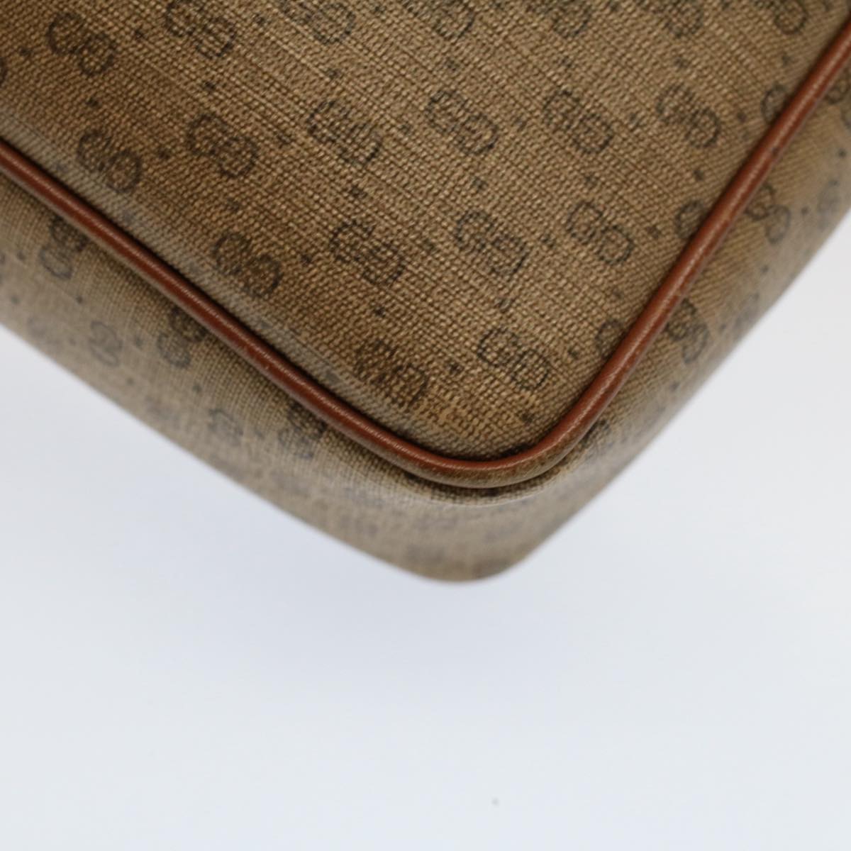 GUCCI Micro GG Canvas Web Sherry Line Shoulder Bag Beige Red 007 904 ep1647