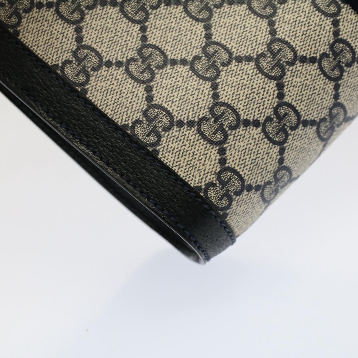 GUCCI GG Canvas Sherry Line Clutch Bag Gray Red Navy 89 01 006 ep1654