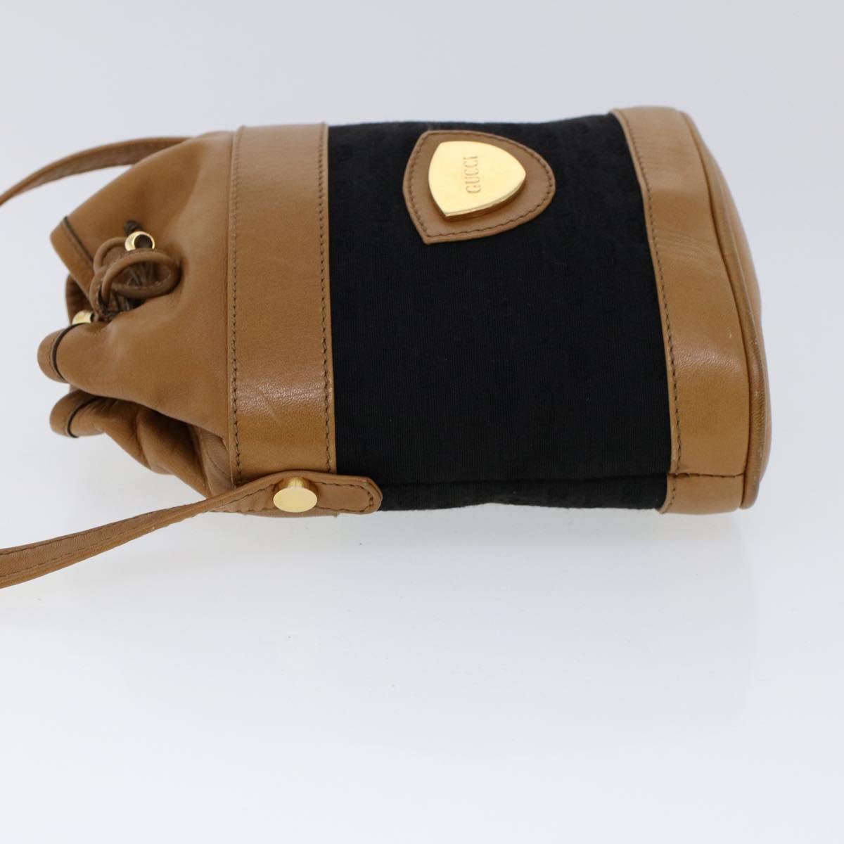 GUCCI Micro GG Canvas Shoulder Bag Black Brown 001 261 0952 ep1658