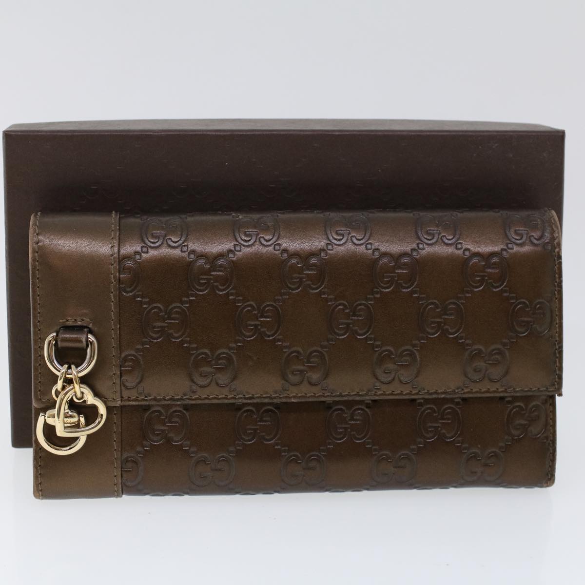 GUCCI GG Canvas Guccissima Long Wallet Brown 274430 ep1661