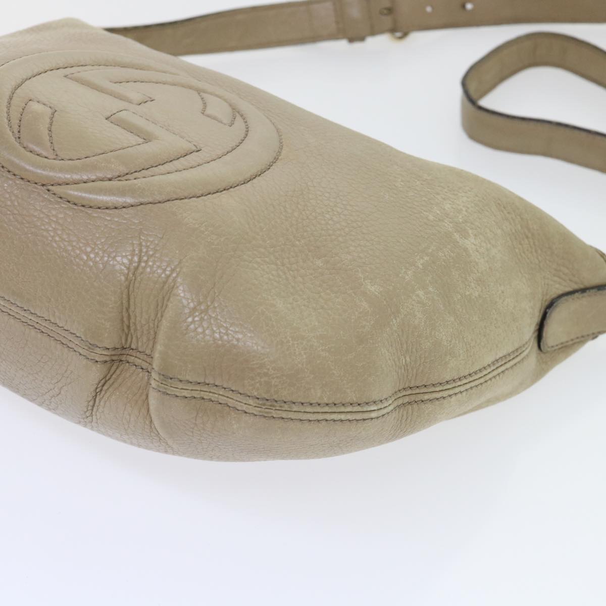 GUCCI Soho Shoulder Bag Leather Beige 308361 ep1663