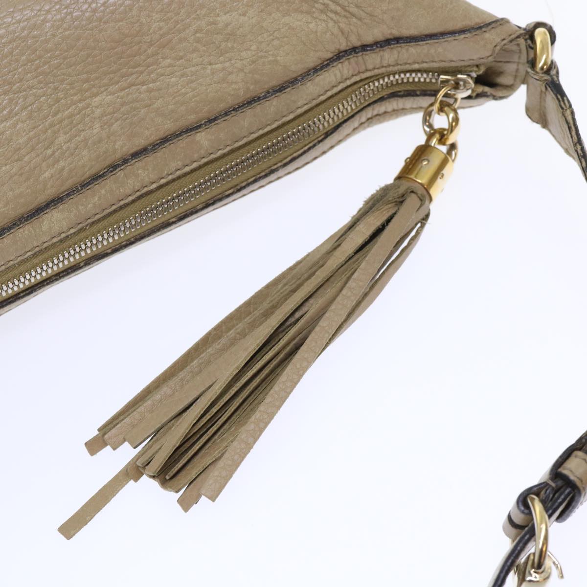 GUCCI Soho Shoulder Bag Leather Beige 308361 ep1663