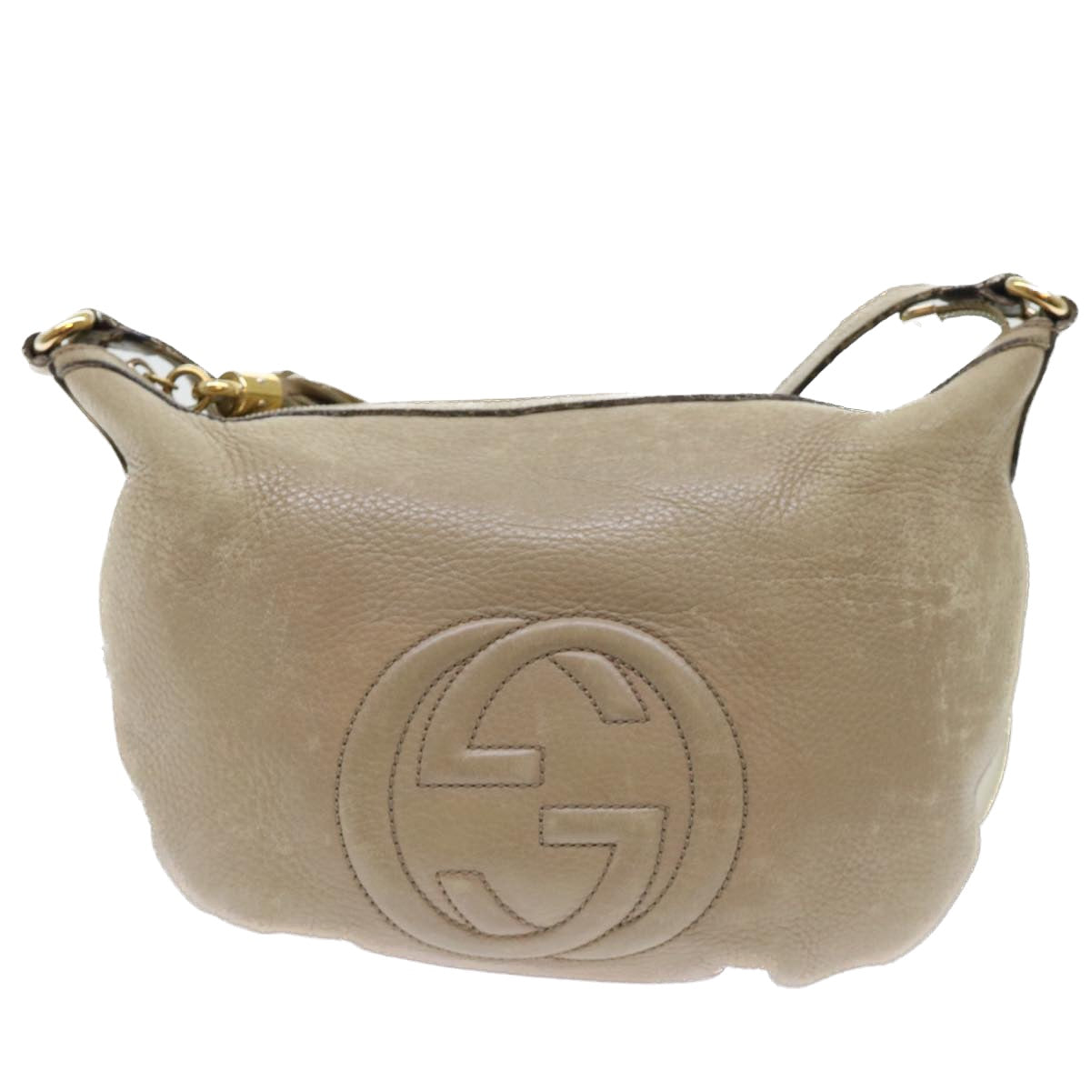 GUCCI Soho Shoulder Bag Leather Beige 308361 ep1663