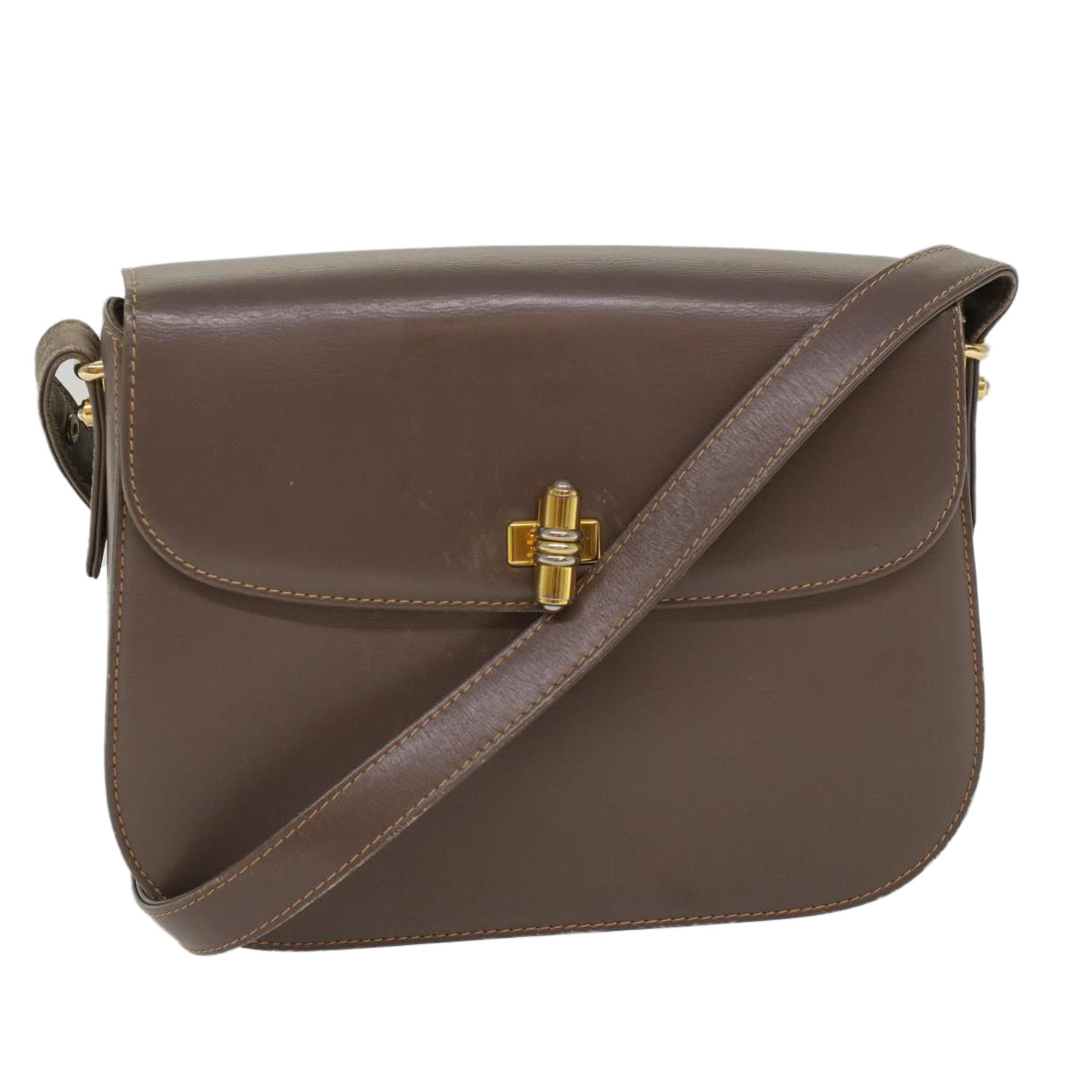 GUCCI Shoulder Bag Leather Gray ep1666