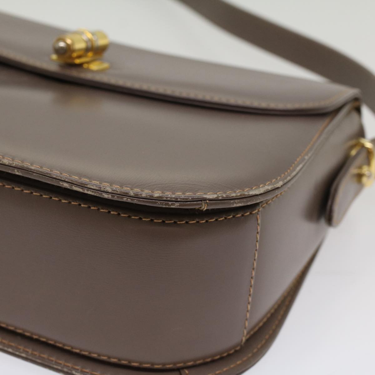 GUCCI Shoulder Bag Leather Gray ep1666
