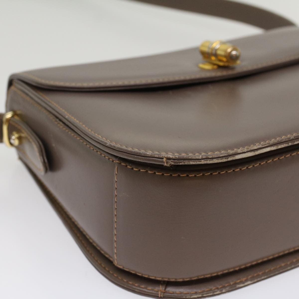 GUCCI Shoulder Bag Leather Gray ep1666