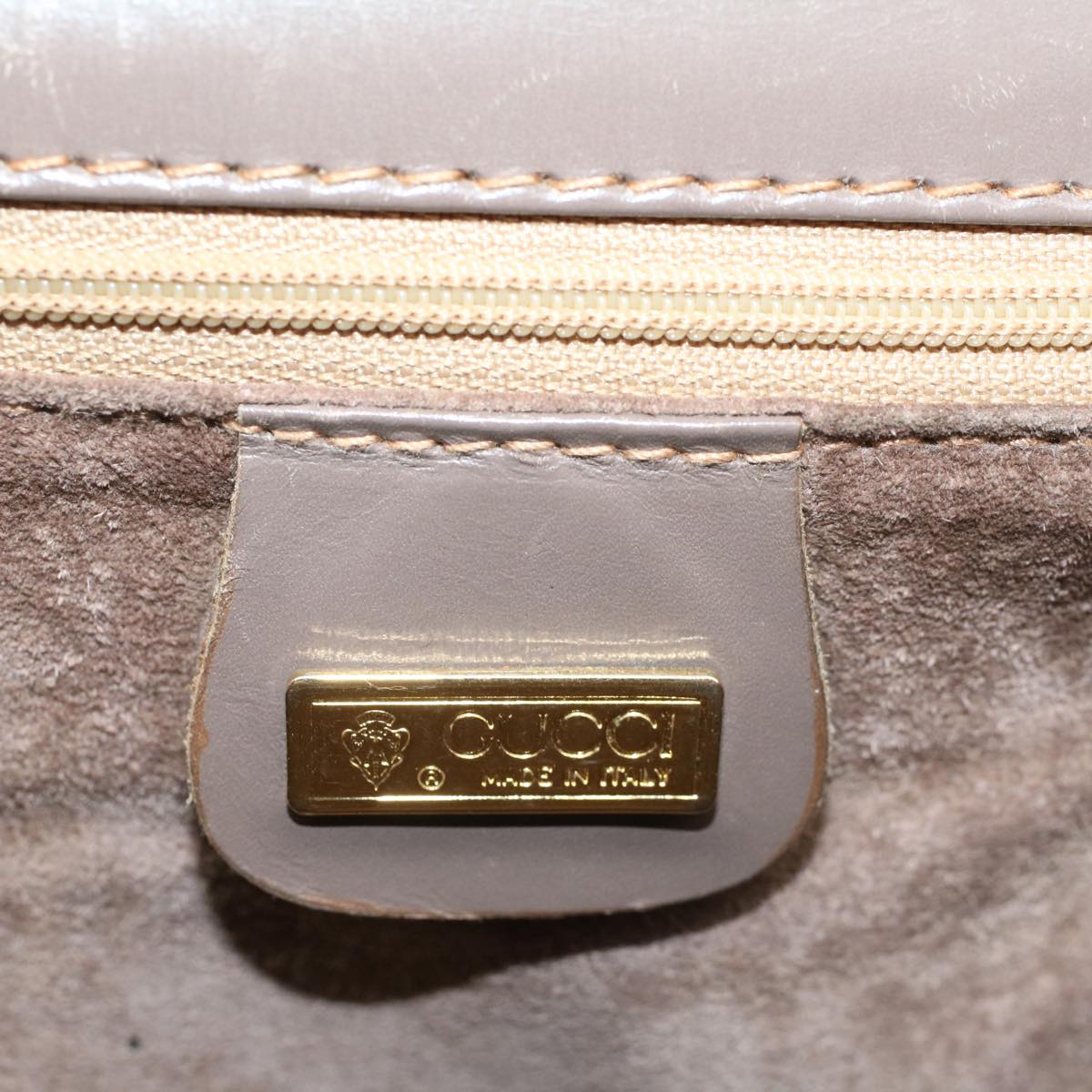 GUCCI Shoulder Bag Leather Gray ep1666