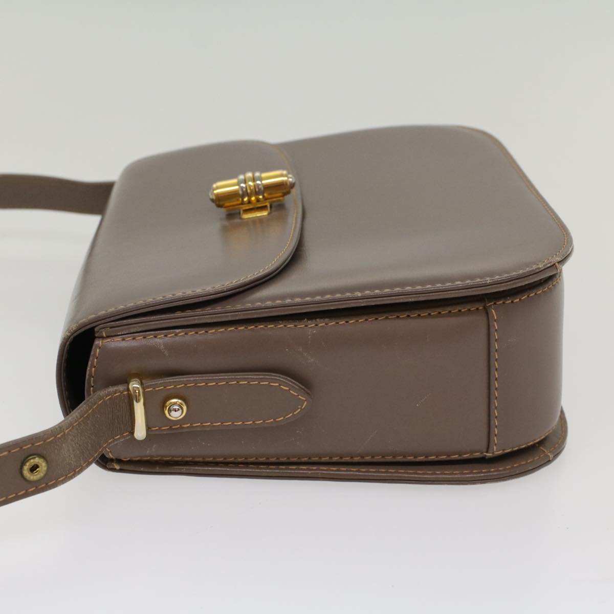 GUCCI Shoulder Bag Leather Gray ep1666