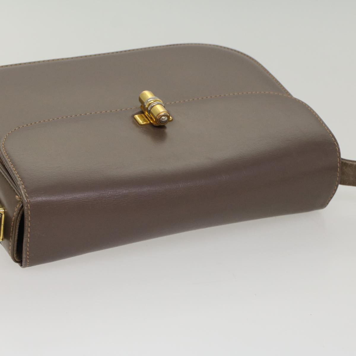GUCCI Shoulder Bag Leather Gray ep1666