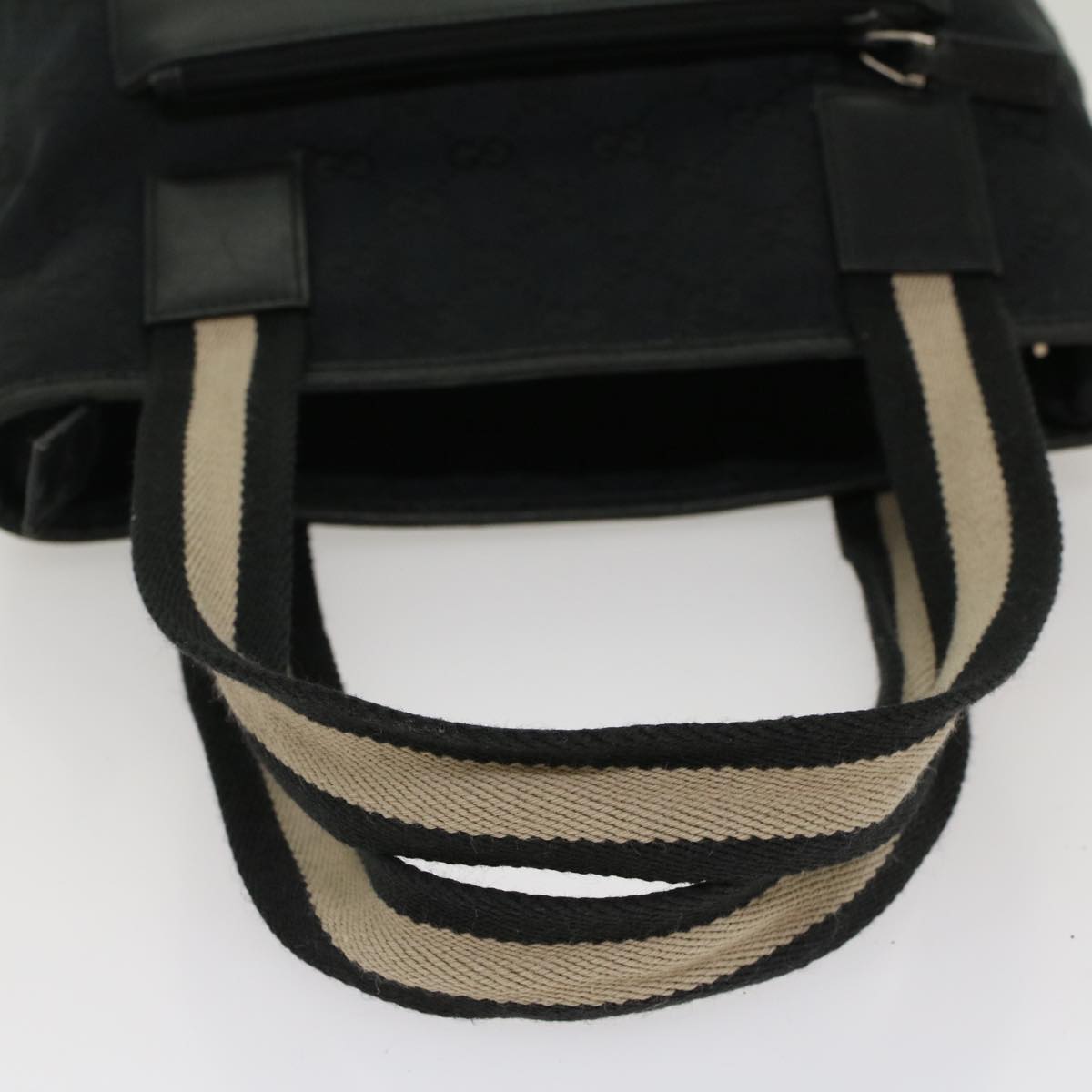 GUCCI GG Canvas Sherry Line Shoulder Bag Black White 019 0402 1705 ep1668