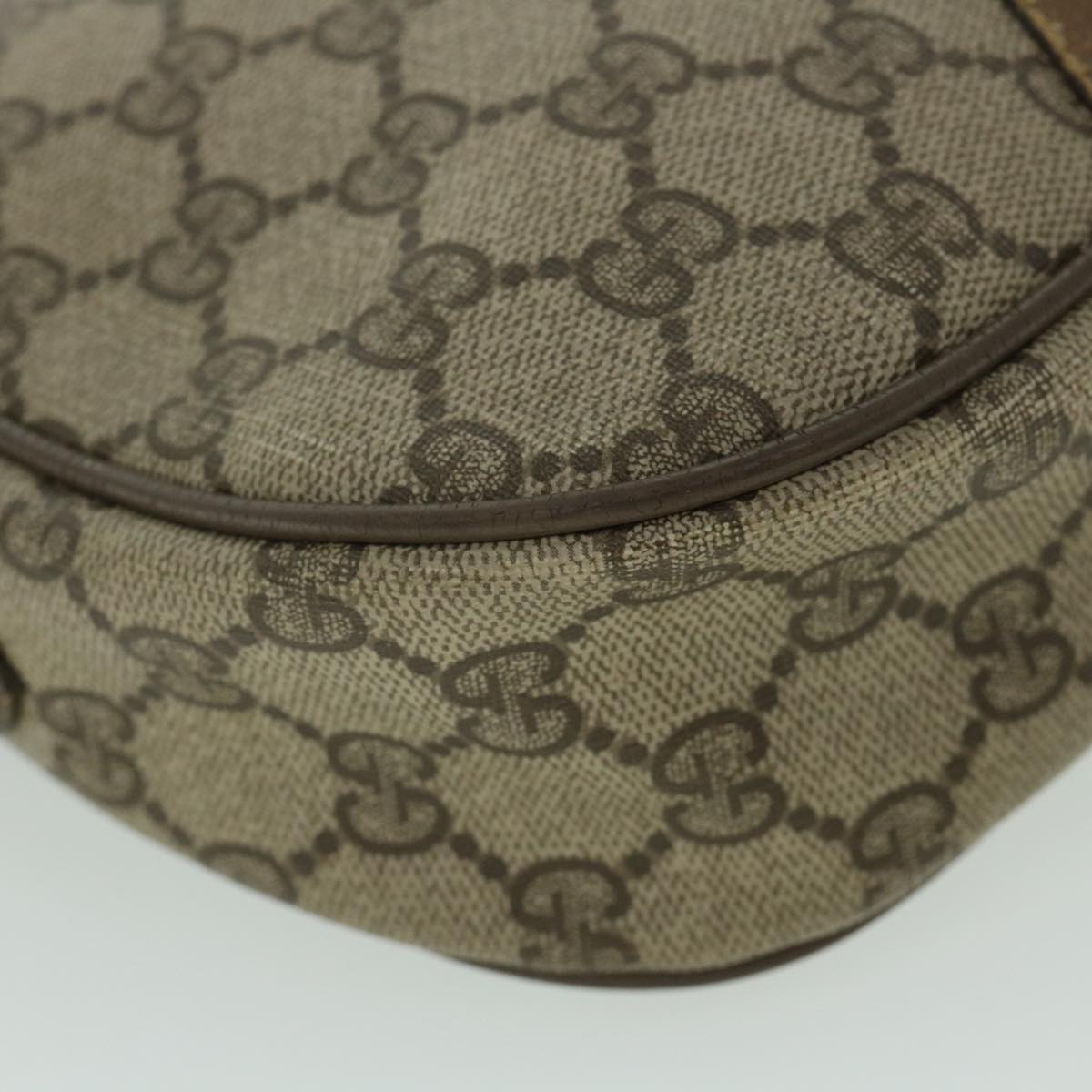 GUCCI GG Canvas Web Sherry Line Clutch Bag PVC Leather Beige Green ep1670