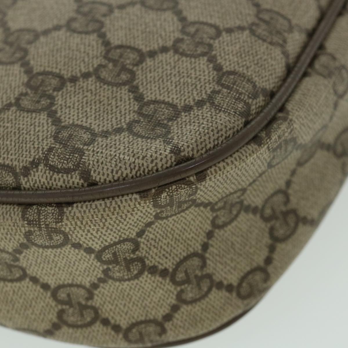 GUCCI GG Canvas Web Sherry Line Clutch Bag PVC Leather Beige Green ep1670