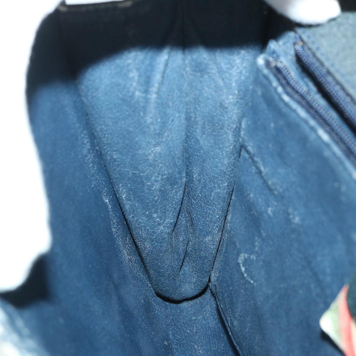 GUCCI GG Canvas Shoulder Bag PVC Leather Navy ep1671