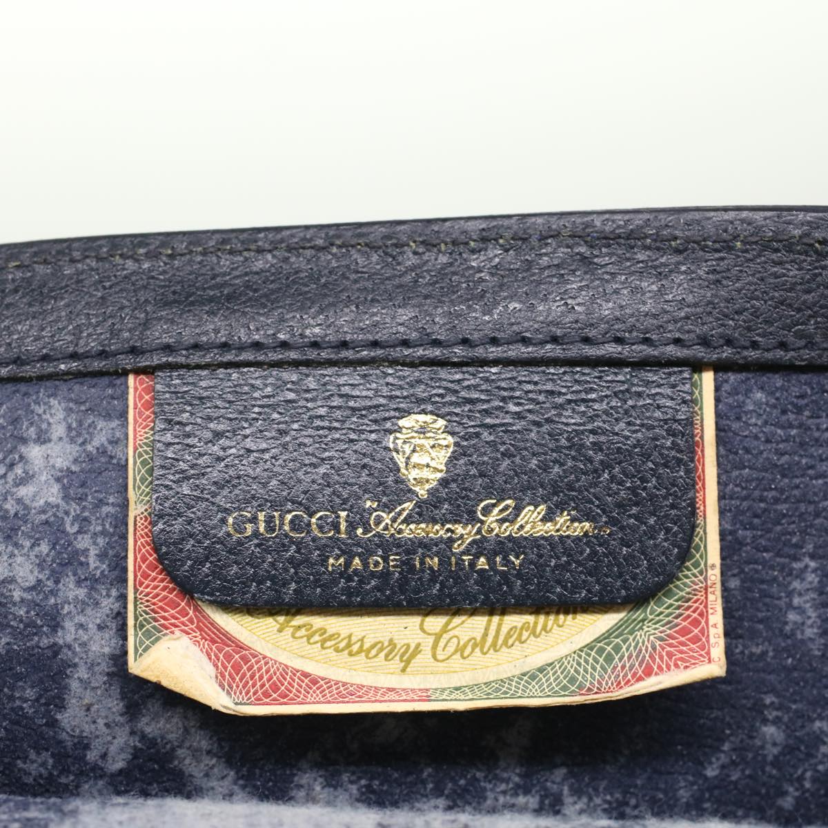 GUCCI GG Canvas Sherry Line Clutch Bag Gray Red Navy 89 01 006 ep1673