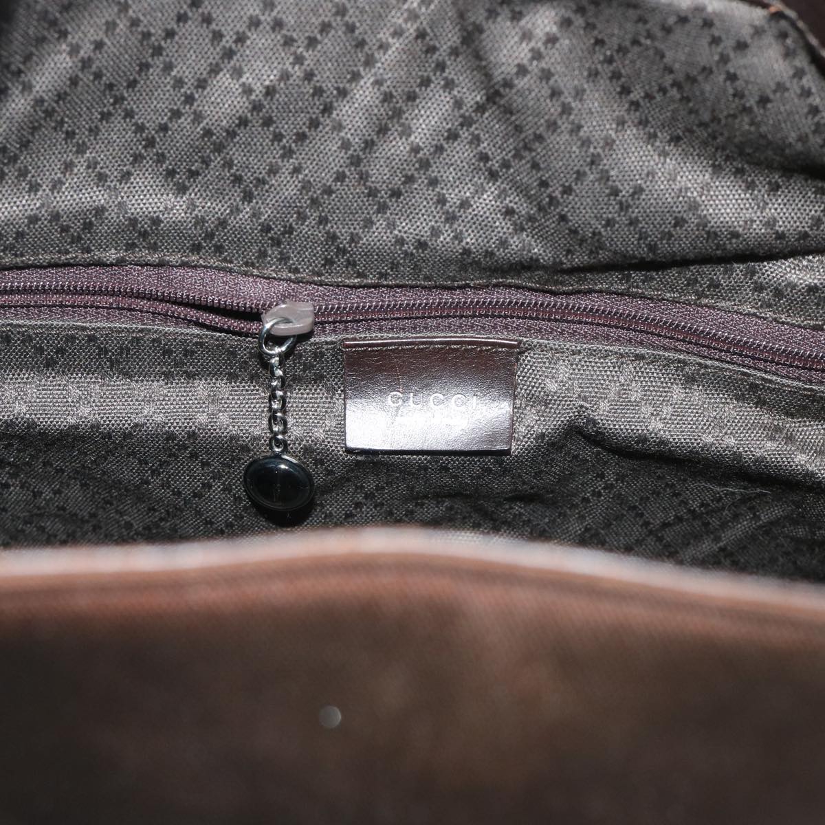GUCCI Bamboo Shoulder Bag Nylon Brown 001 1577 1781 ep1693