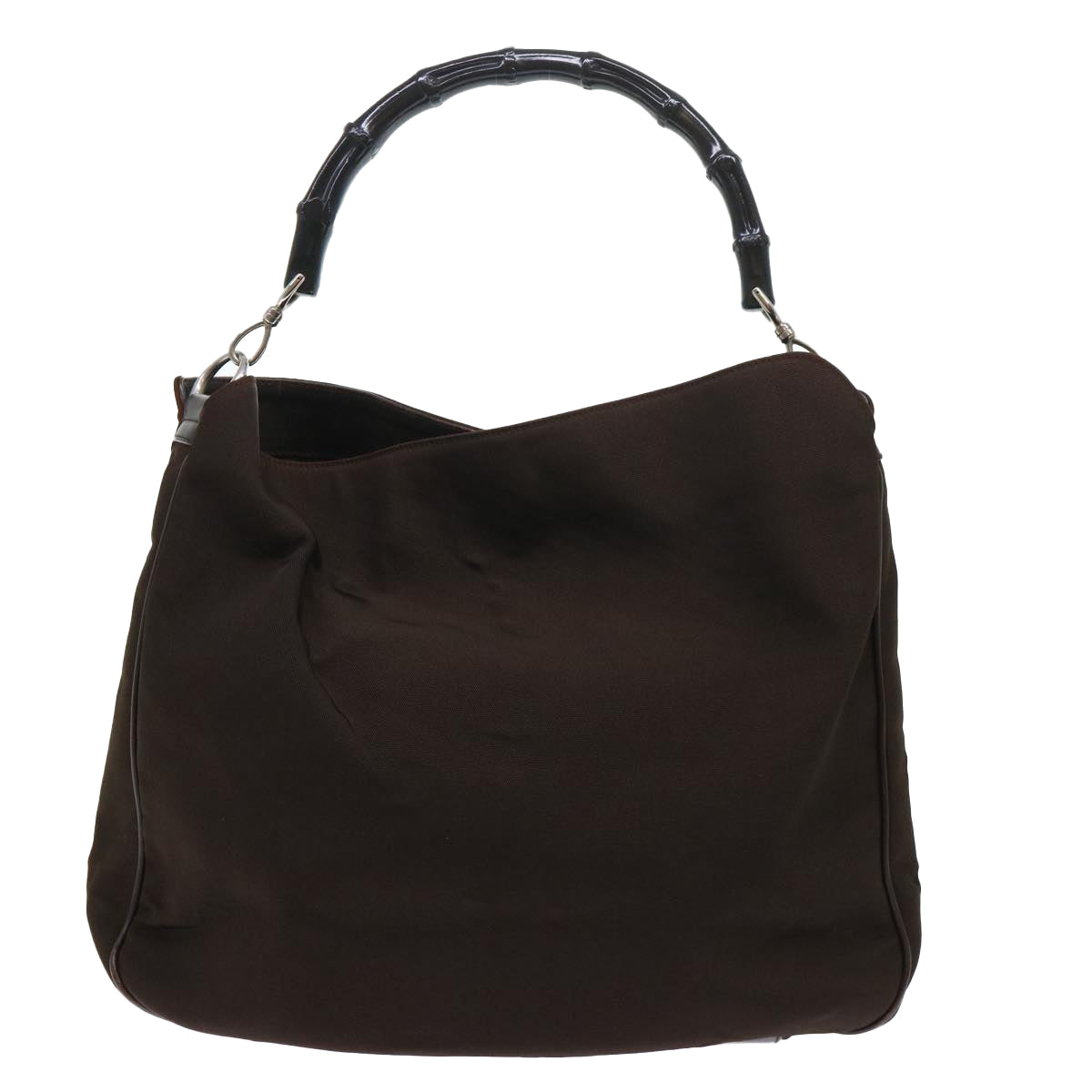GUCCI Bamboo Shoulder Bag Nylon Brown 001 1577 1781 ep1693